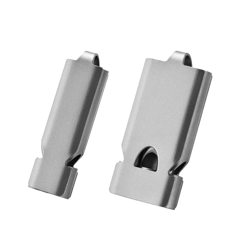 TC4 titanium dual- and triple-tube emergency whistle configurations
