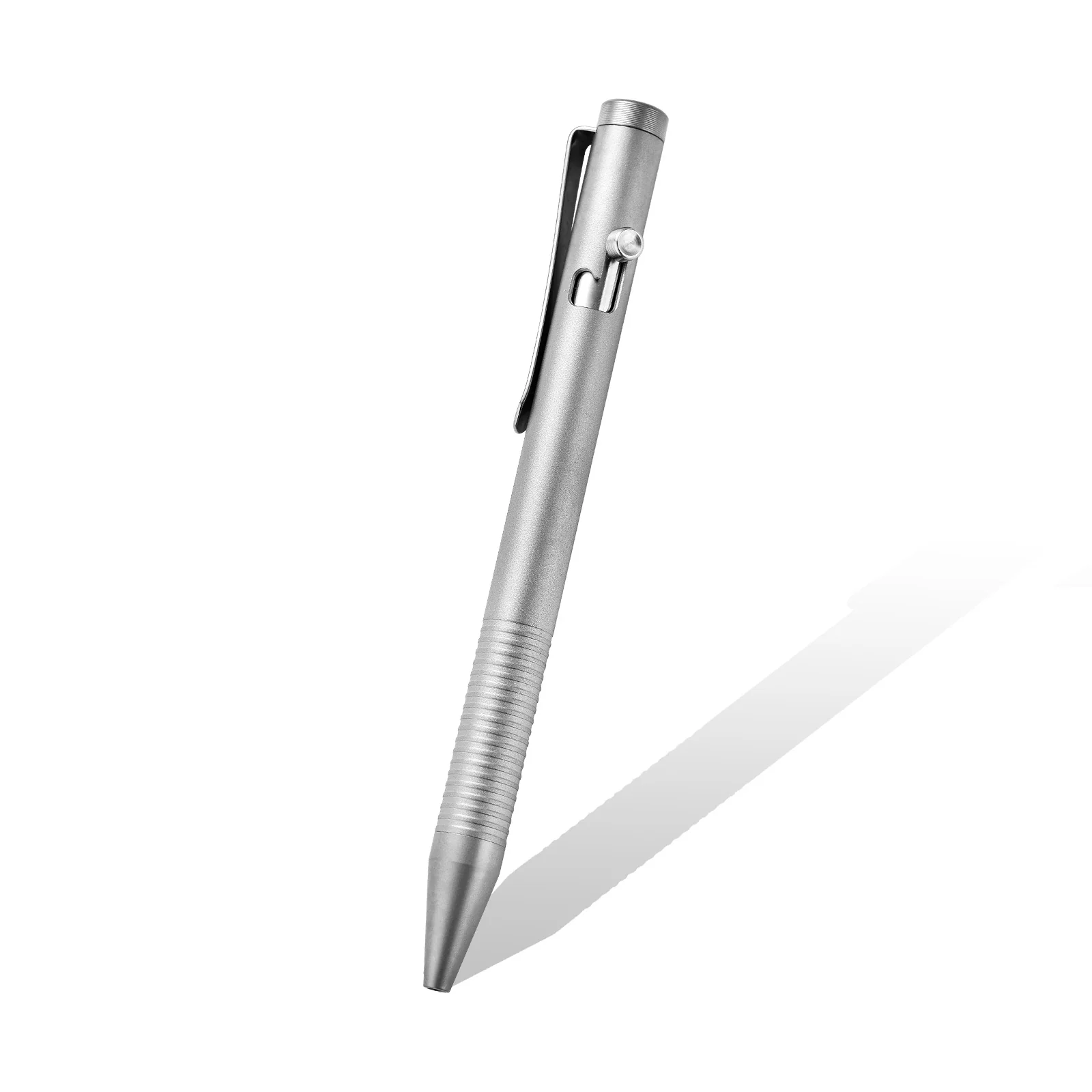 Polished custom titanium tactical pen