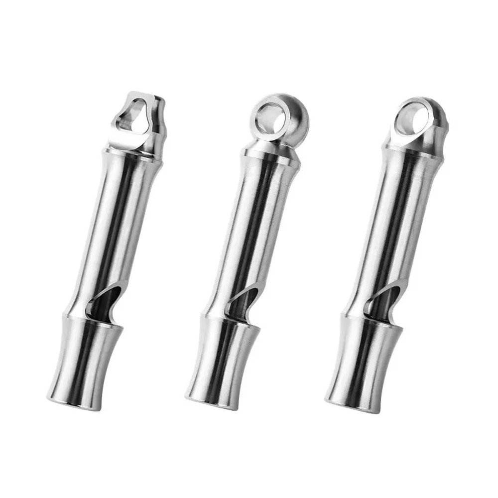 Titanium Loop Top Survival Whistle loop options