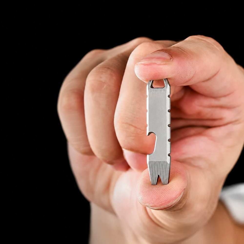 Tiny Titanium Keychain Pry Bar product view 4
