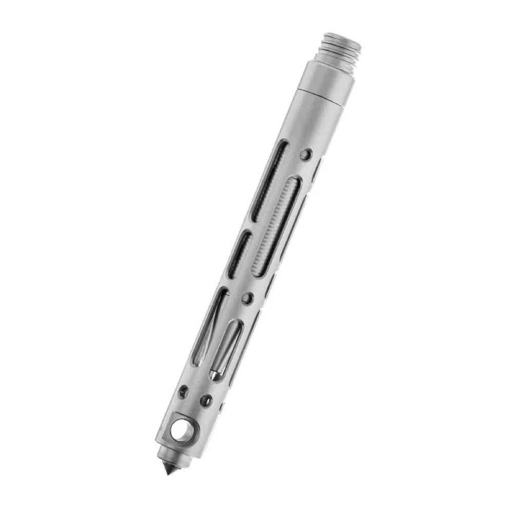 Mini hollow-body titanium tactical pen with tungsten steel glass-breaker tip